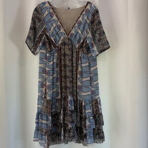 Multicolor Patterned Dress